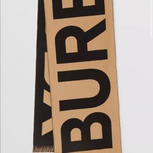 Burberry logo will jacquard scarf